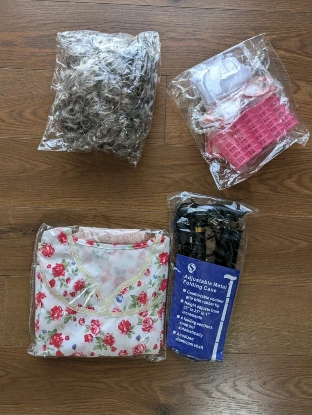 100 Days Of School Elderly 11 Piece Costume Cosplay Set Girls Size 130 NWOT